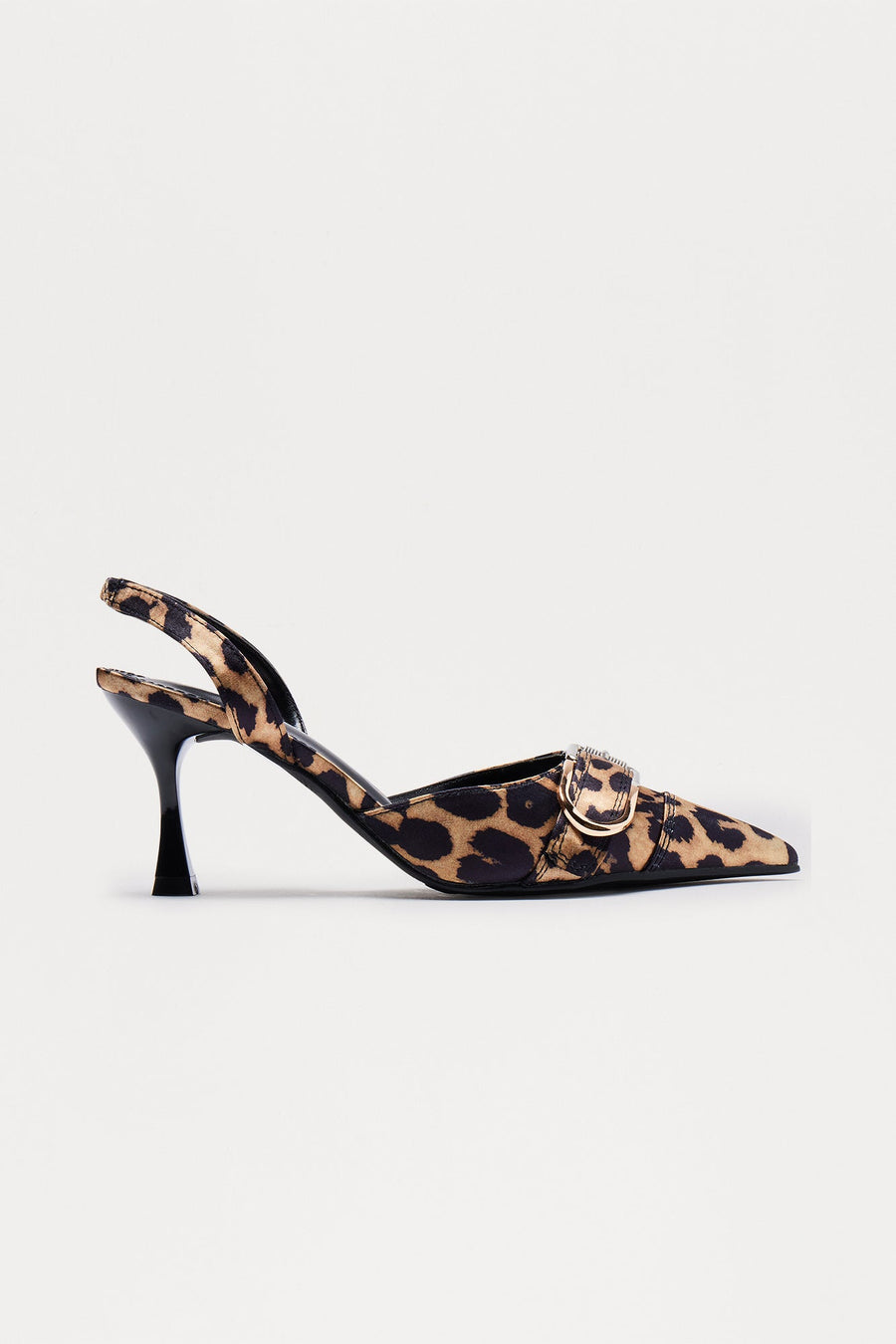 Alexa Buckle Slingback Pumps - Leopard