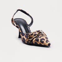 Alexa Buckle Slingback Pumps - Leopard