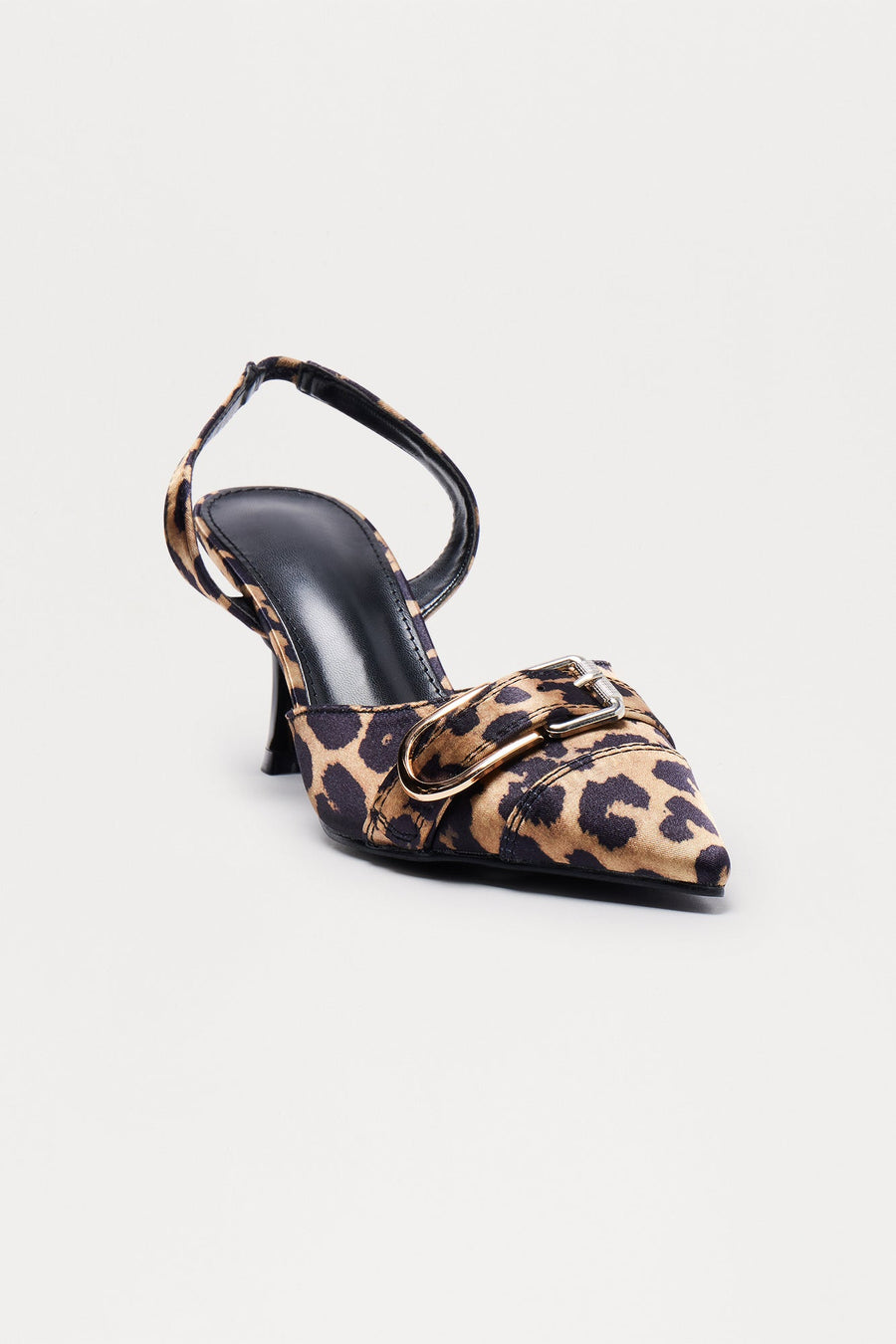 Alexa Buckle Slingback Pumps - Leopard