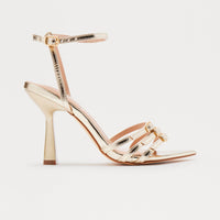 Anira Buckle Stiletto Heels - Gold