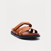 Agnes Flat Sandals - Tan