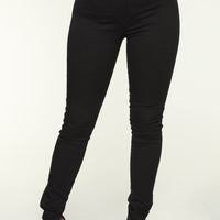 Luxe Ultra High Waist Skinny Jeans - Black