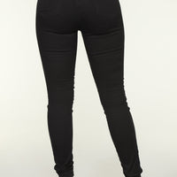 Luxe Ultra High Waist Skinny Jeans - Black