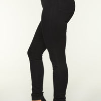 Luxe Ultra High Waist Skinny Jeans - Black
