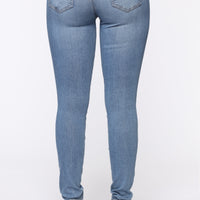 Flex Game Strong Low Rise Skinny Jeans - Light Blue Wash
