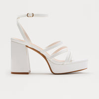 Being Pretty Platform Heeled Sandals - White