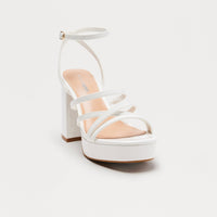 Being Pretty Platform Heeled Sandals - White