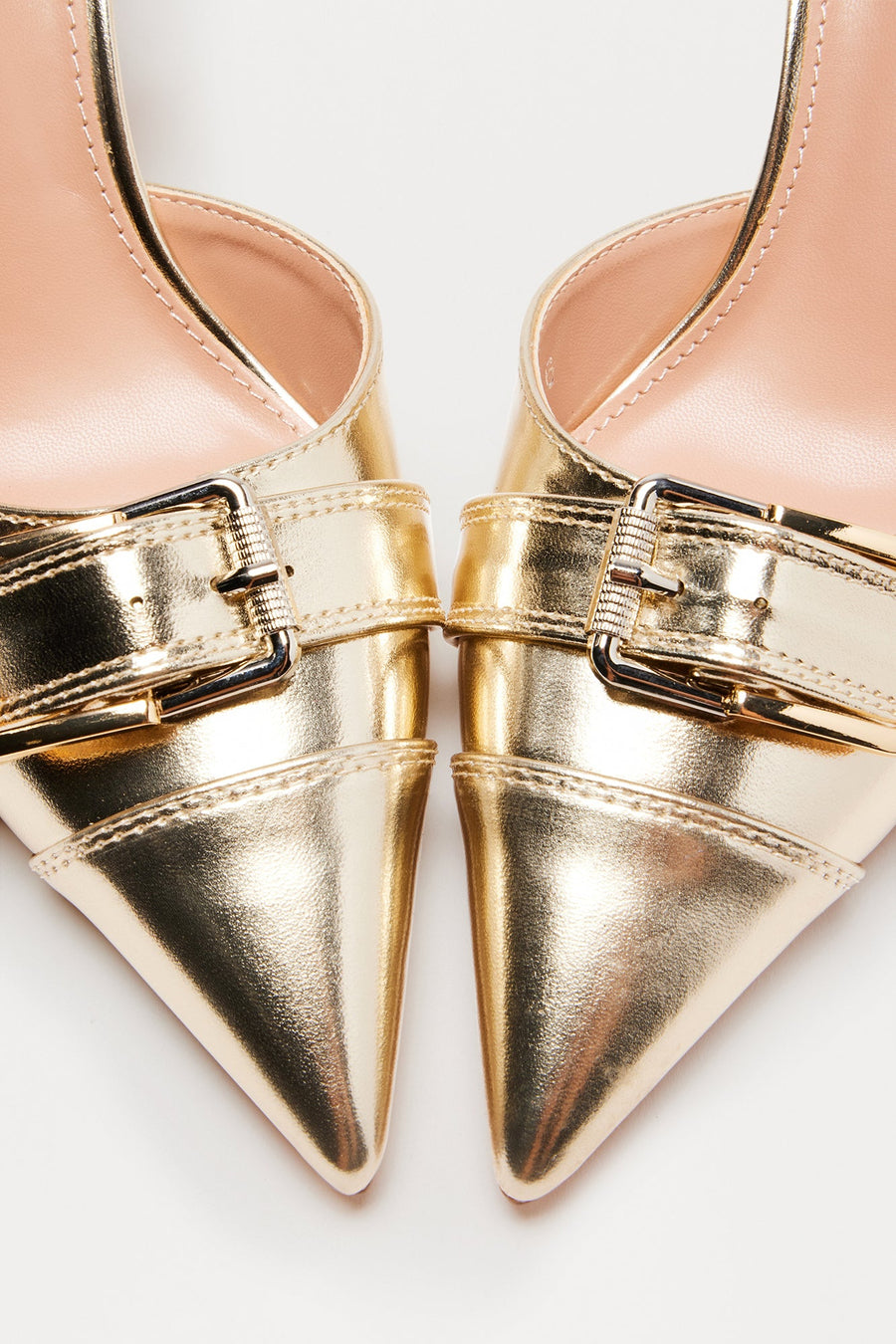 Alexa Buckle Slingback Pumps - Gold