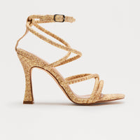 Ainsley Ankle Strap Heels - Natural