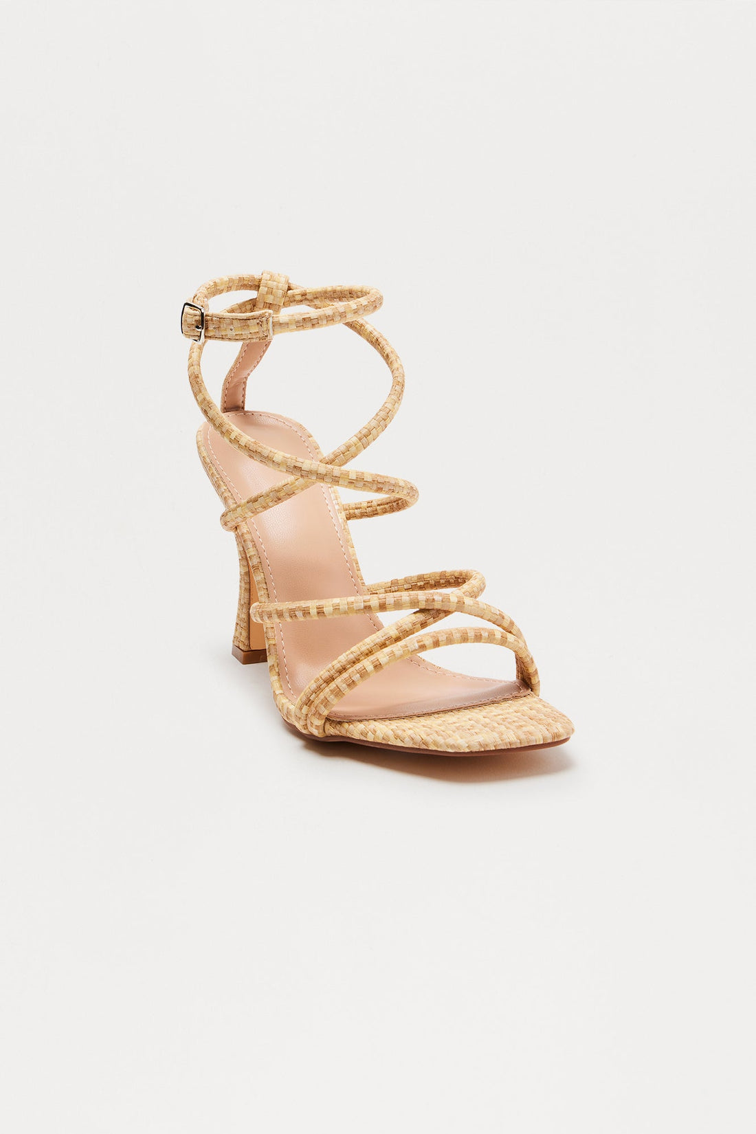 Ainsley Ankle Strap Heels - Natural