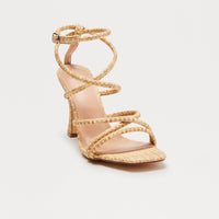 Ainsley Ankle Strap Heels - Natural