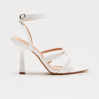 Affinity Ankle Strap Heels - White
