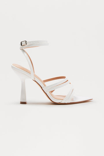 Affinity Ankle Strap Heels - White