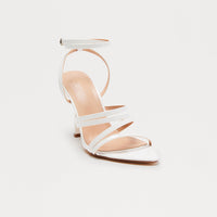 Affinity Ankle Strap Heels - White