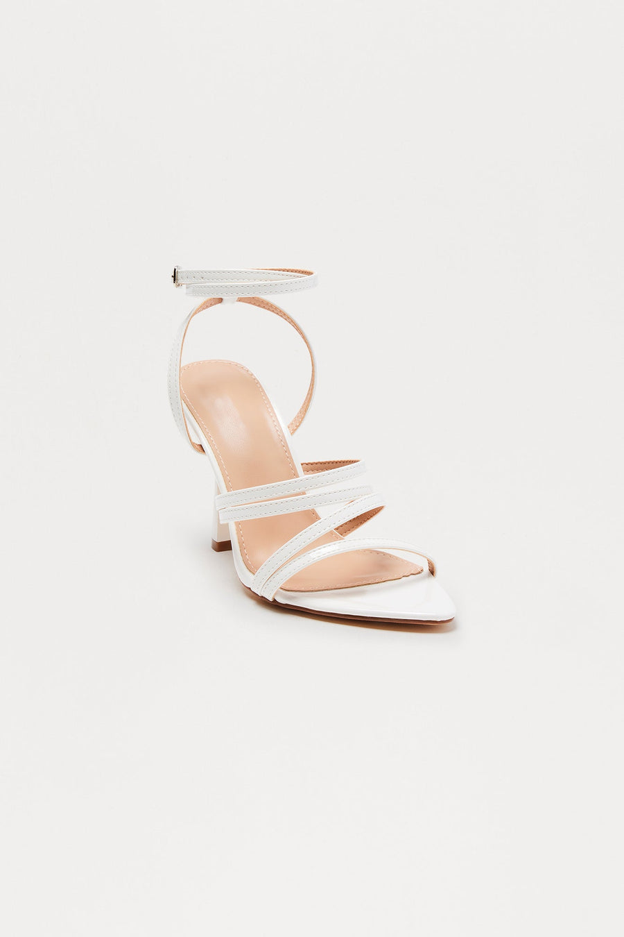 Affinity Ankle Strap Heels - White