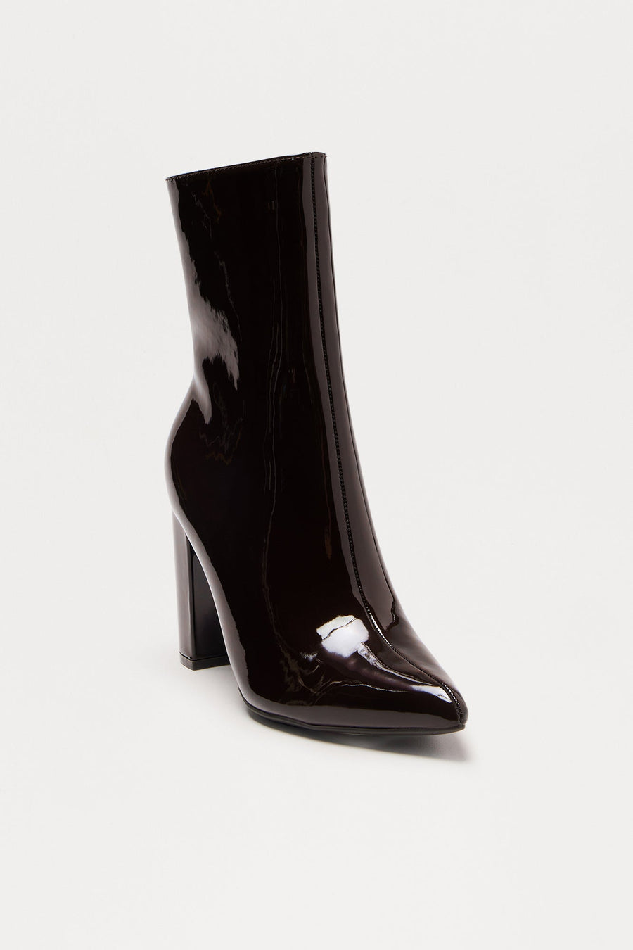 Be Yourself Block Heel Booties - Brown