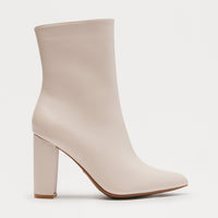 Be Yourself Block Heel Booties - Sand