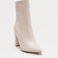 Be Yourself Block Heel Booties - Sand
