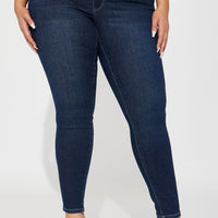 Look At My Curves Booty Lifter Skinny Jean - Dark Wash