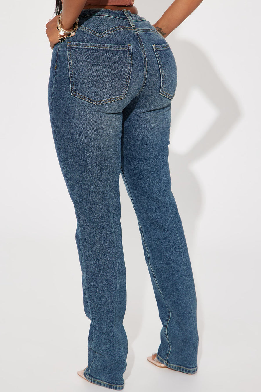 Second Chance Slim Straight Low Stretch Jeans - Medium Wash