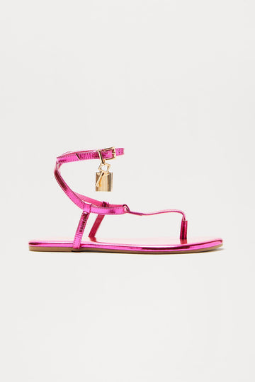 Beyond Me Sandals - Fuchsia