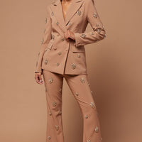 Verona Embellished Jacket - Mocha