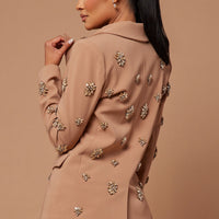 Verona Embellished Jacket - Mocha