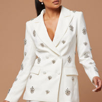 Verona Embellished Jacket - White