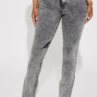 No Invite Stretch Flare Jeans - Acid Wash Black