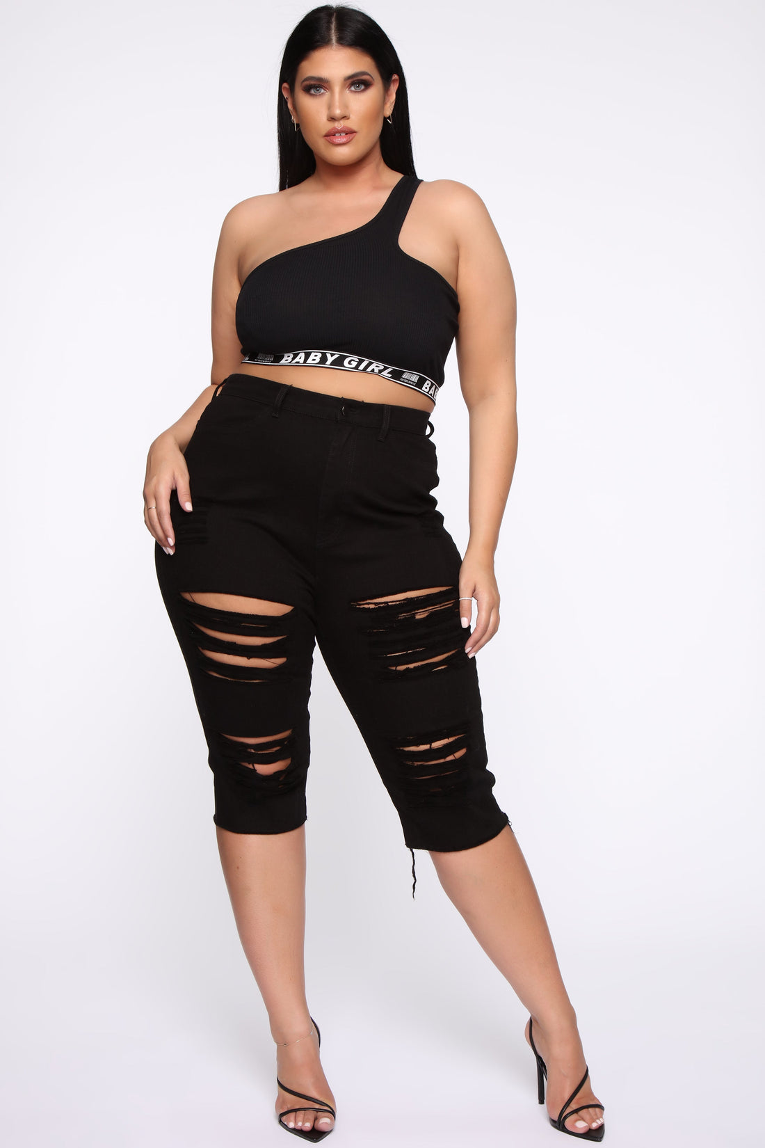 Live In My Skinny Denim Capri Jeans - Black