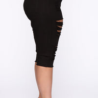 Live In My Skinny Denim Capri Jeans - Black