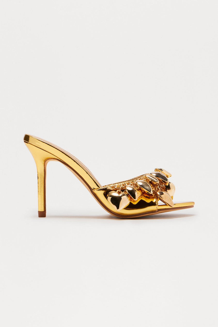 Baby Hearts Stiletto Heels - Gold