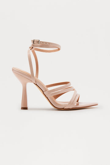 Affinity Ankle Strap Heels - Nude
