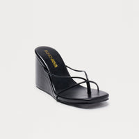 Avi Thong Wedges - Black