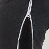 Zip It Up Straight Leg Jeans - Black