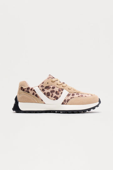 Bey Lace Up Sneakers - Leopard