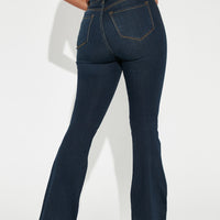 Tall Deep In My Soul Flare Jeans - Dark Denim