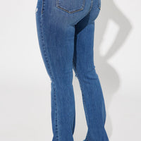Pleasure Seeker Soft Stretch Flare Jeans - Dark Wash
