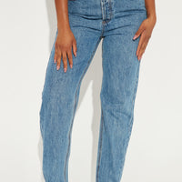 Tall Crossover Straight Leg Jeans - Medium Wash