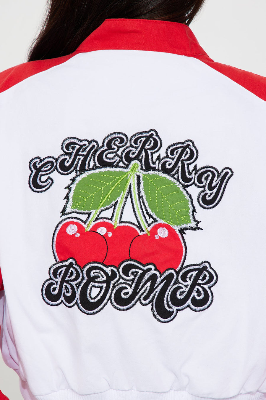 Cherry Bomb Bomber Jacket - Red/combo