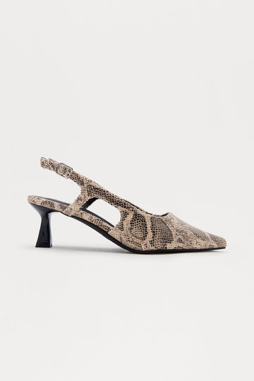 Alena Slingback Pumps - Natural