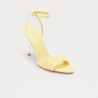Annabeth Faux Patent Pointed Toe Heels - Yellow