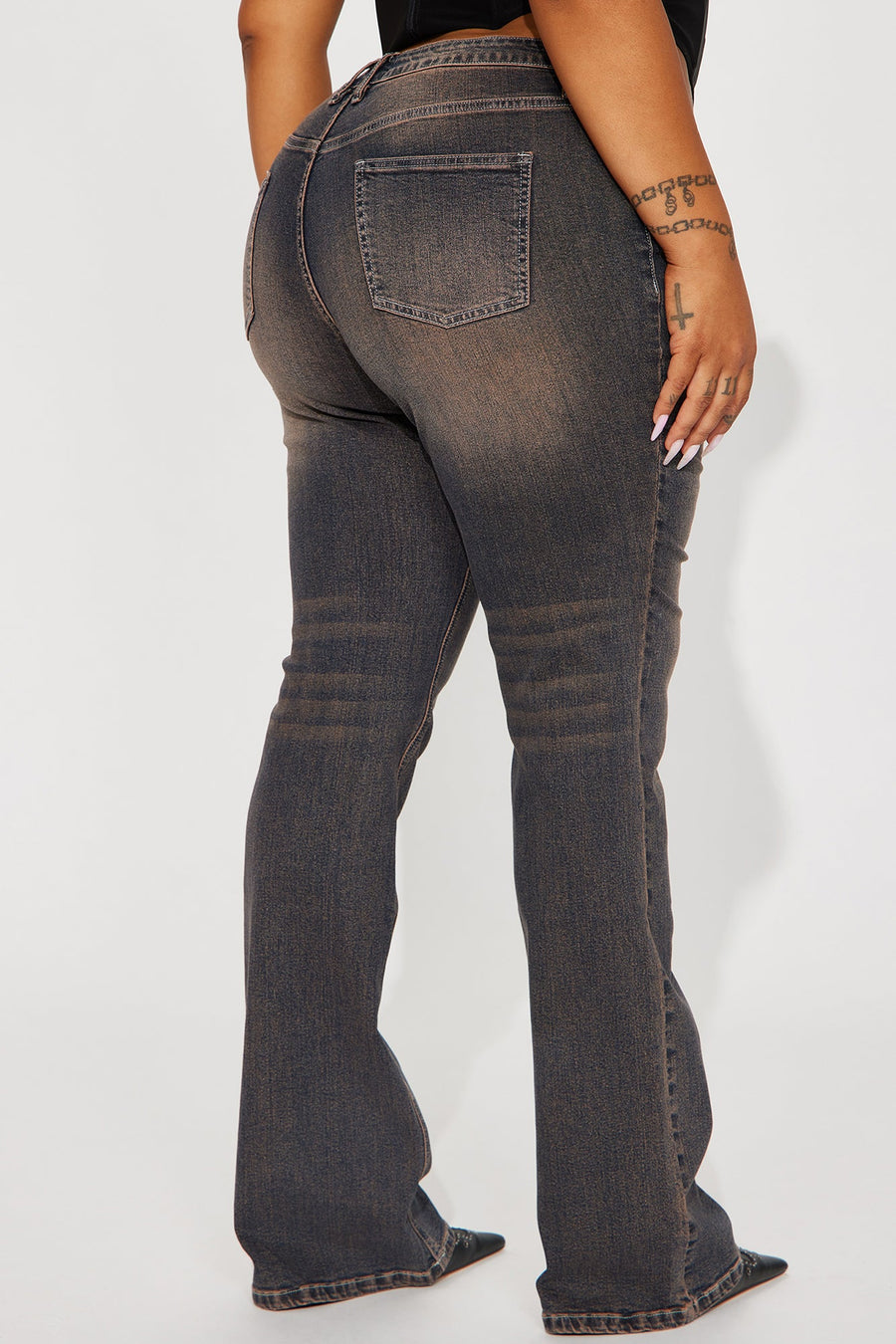 Sahara Tinted Stretch Bootcut Jeans - Dark Wash