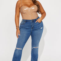 Pleasure Seeker Soft Stretch Flare Jeans - Dark Wash