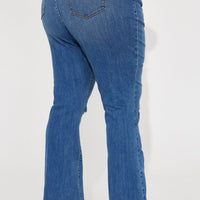 Pleasure Seeker Soft Stretch Flare Jeans - Dark Wash