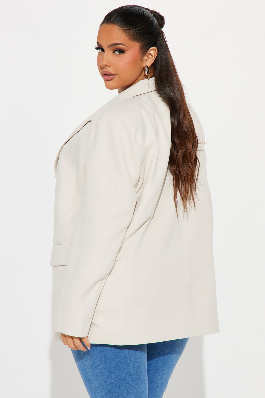 New Normal Oversized Blazer - Cream