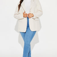 New Normal Oversized Blazer - Cream