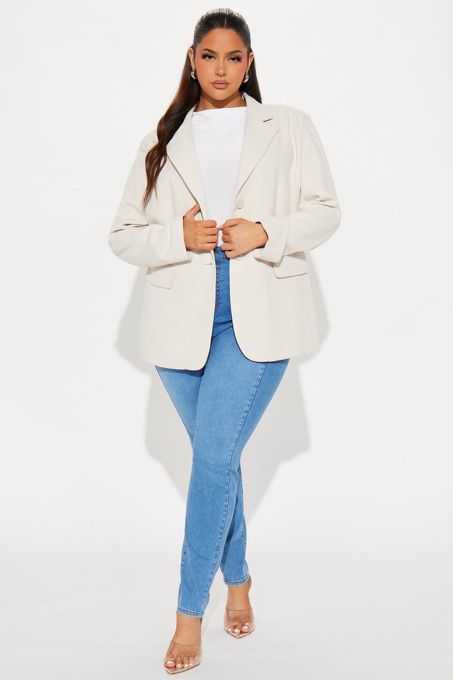 New Normal Oversized Blazer - Cream