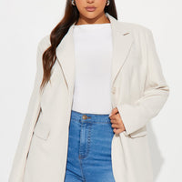 New Normal Oversized Blazer - Cream
