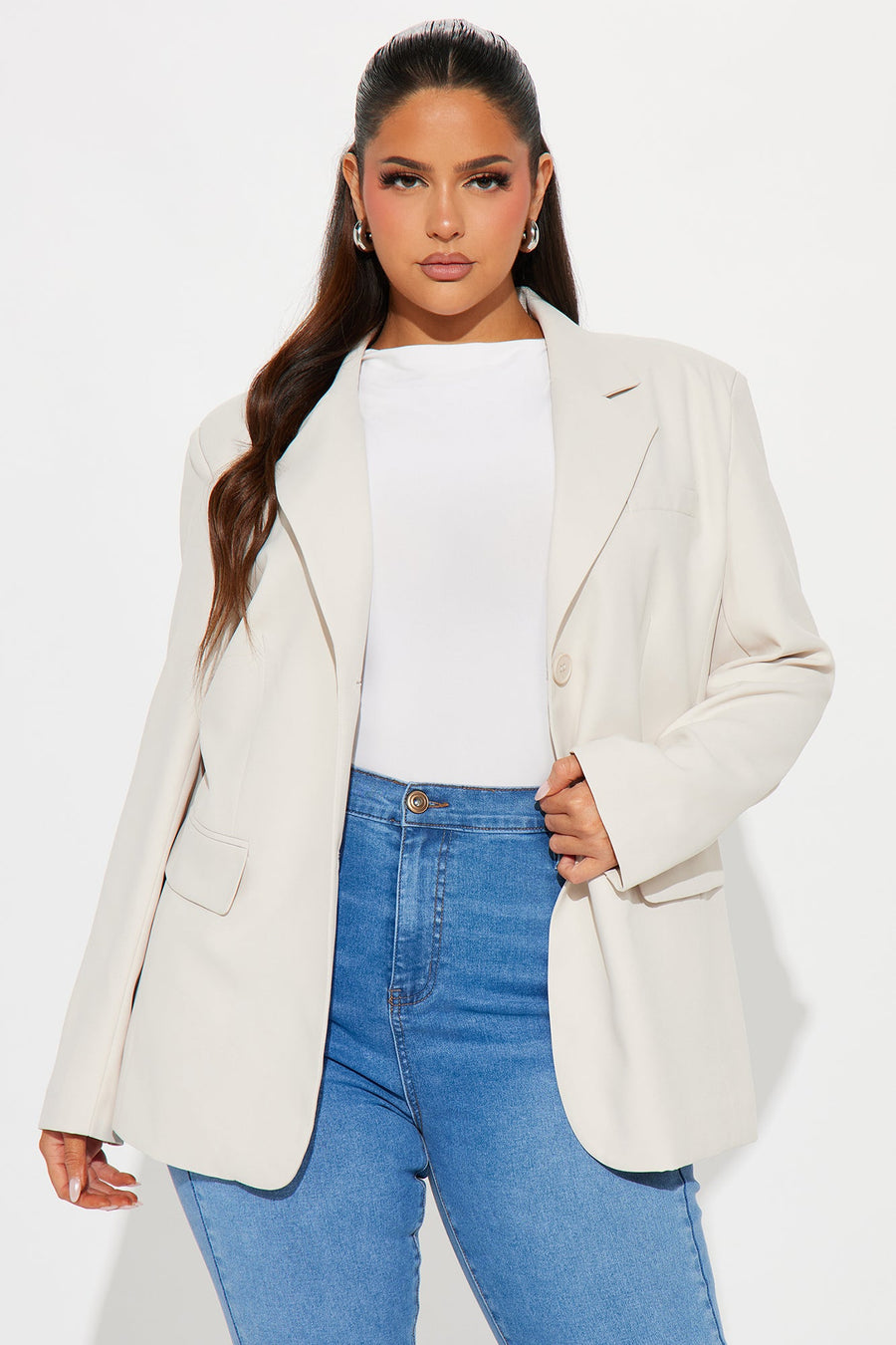 New Normal Oversized Blazer - Cream